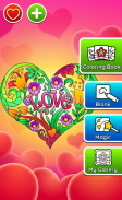 عيد الحب الحب لعبة التلوين screenshot 5