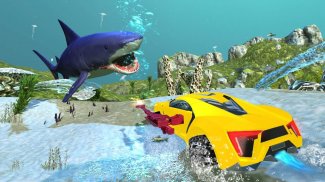 Underwater Shark Attack Transform Robot Car 2020 screenshot 5