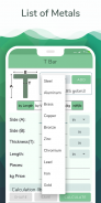 Metal Weight Calculator screenshot 3