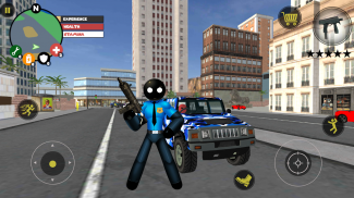 US Police Stickman Rope Hero Vegas Gangstar Crime screenshot 1