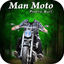 Man Moto Photo Suit Icon