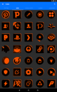 Flat Black and Orange Icon Pack v4.0 Free screenshot 11