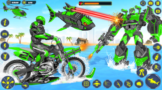 Shark Robot Car Transform Game screenshot 2