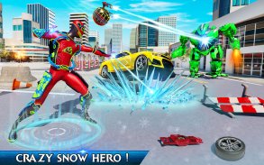 Snow Ball Robot Bike Games screenshot 19