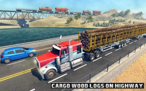 Long Trailer Truck Wood Cargo screenshot 1