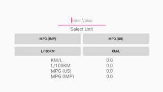 MPG to KM/L Converter screenshot 1