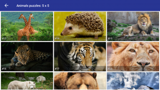 Tile puzzle Wild animals screenshot 1