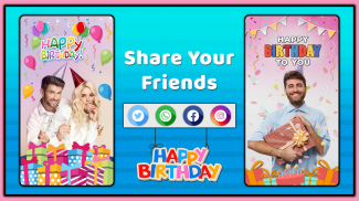 Birthday Photo Frame- Birthday Cake Song With Name screenshot 3