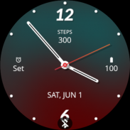 Green Red Analogue Watch Face screenshot 4