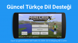 Türkçe Dil: Minecraft PE screenshot 0