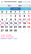 Deutschland Kalender screenshot 0