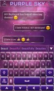 Purple Sky GO Keyboard Theme screenshot 5