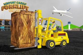 Aéroport Cargo Forklift Sim 3D screenshot 2