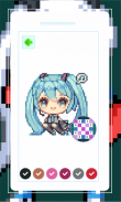 Anime Miku Chibi Pixel Art Game screenshot 5