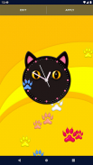 Cute Kitty Clock Wallpaper screenshot 6