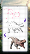 วิธีการวาดไดโนเสาร์ บทเรียนการวาดภาพทีละขั้นตอน screenshot 6