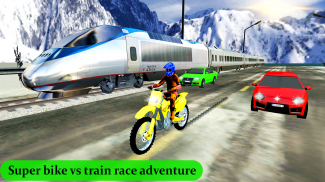 Train vs Bike Game: Super Race screenshot 0