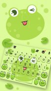 Cute Frog Tongue Keyboard Theme screenshot 3