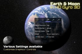 🌎 Earth & 🌜 Moon in HD Gyro 3D screenshot 2
