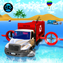 Dump Truck Water Surfing Game
