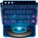 Neon Blue Keyboard