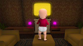 Baby in Pink Horror Games 3D screenshot 1