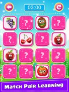 Match Pair Learning - Brain (Mind) Games for Kids screenshot 1