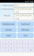 Polynomial Calculator screenshot 1