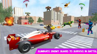 Angry Fox Robot City War : Formula Car Robot Games screenshot 3