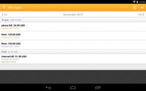 Bills Agent and Reminder screenshot 1