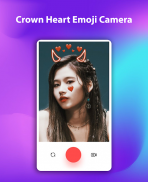Crown Heart Emoji Camera screenshot 1