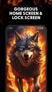 Fire Wallpaper Theme Lone Wolf screenshot 0