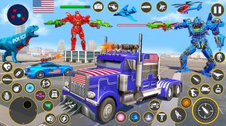 警察トラックロボットカーゲーム 3D screenshot 6