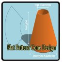 Flat Pattern Cone Design Icon