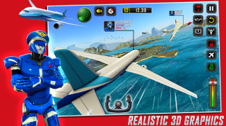 Robot Pilot Airplane Games 3D screenshot 2