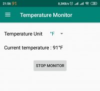 Device Temperature Monitor on Status Bar screenshot 0