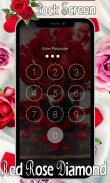 Red Rose Diamond Lock Screen Pattern & Passcode screenshot 3