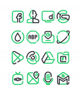 Lineblack - Green icon Pack screenshot 1