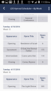 LDS Hymnal Scheduler screenshot 3