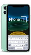 ثيم لوحة المفاتيح Green Phone 11 screenshot 0