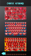 Красные сердечные клавиатуры screenshot 6