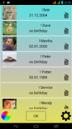 Birthday widget reminder screenshot 2