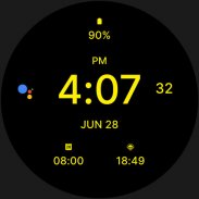 Pure Yellow Watch Face screenshot 2