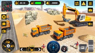 pesado escavadora construção caminhão dirigindo screenshot 3