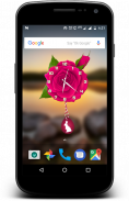 Rose flower clock wallpaper screenshot 8