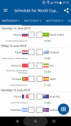 Schedule for World Cup 2018 Russia screenshot 0