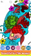 Koi Fish Color by Number - Japanese Coloring Book screenshot 2