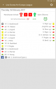 Live Scores for Europa League screenshot 1