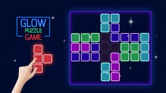 Glow bulmaca blok - klasik yapboz oyun screenshot 0