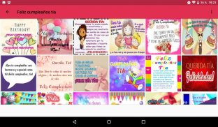 Feliz día de celebración tía screenshot 0